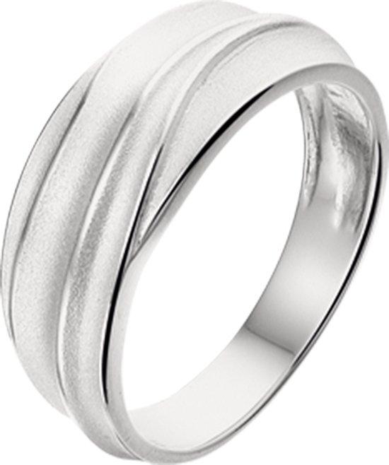 The Jewelry Collection Ring Poli/mat - Zilver - 17.25 mm