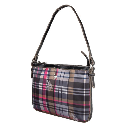 US POLO HOUSTON CHECKED Tas Dames - Zwart