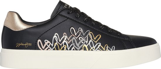 Skechers - Maat 39 -  Eden Lx - Gleaming Hearts Dames Sneakers - Zwart;Multicolour