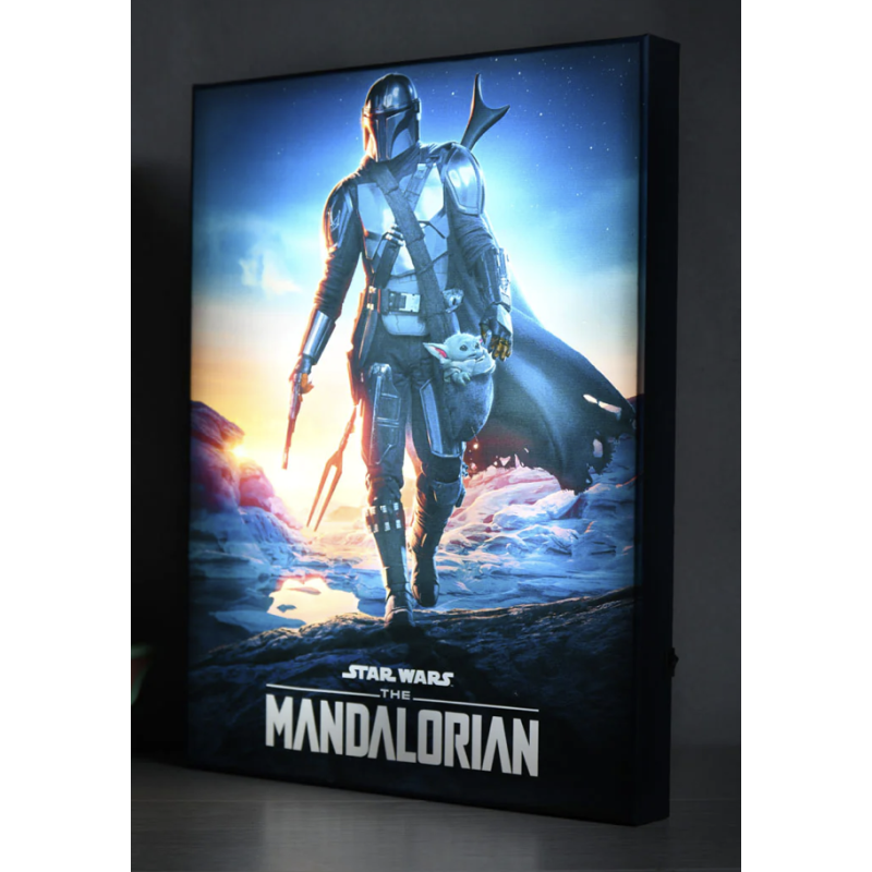Star Wars: The Mandalorian (Nightfall) Light Up Canvas 30x40cm