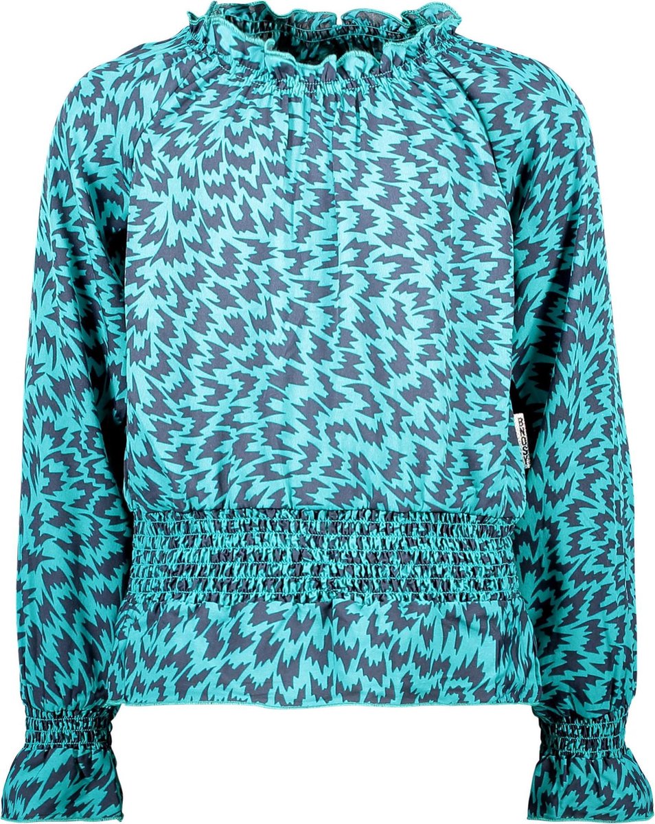 B-nosy  - Maat 122/128 - Meisjes Blouse - Fanfare flame