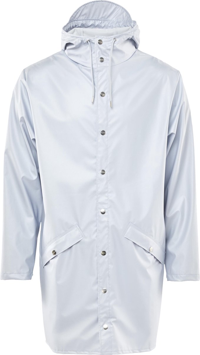 jas, anorak, halskraag, zakken, lichtblauw