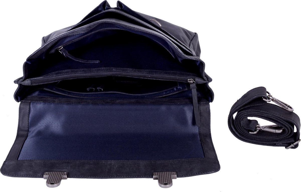 DSTRCT Wall street A4 Laptoptas -15,4 inch - Zwart