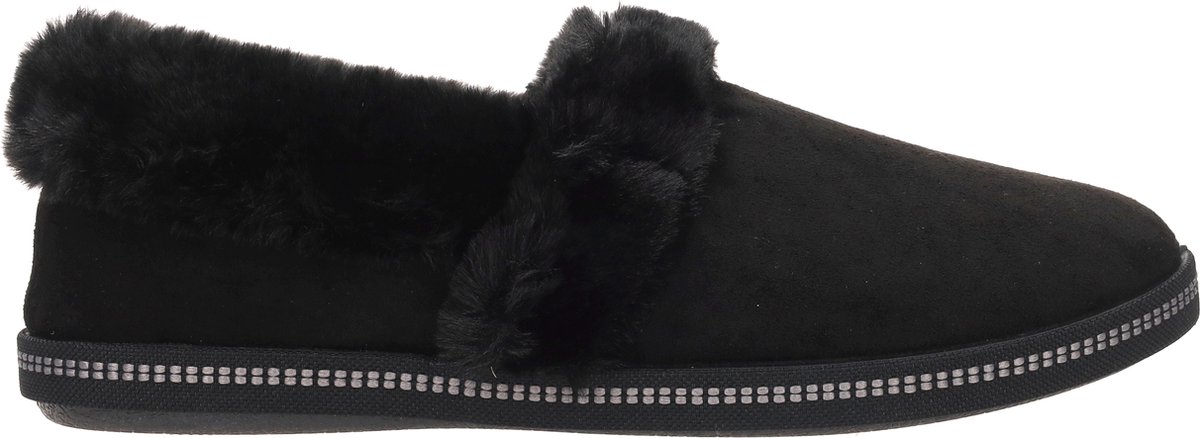 slipper, mocassin, zwart, fleece, zool_platform