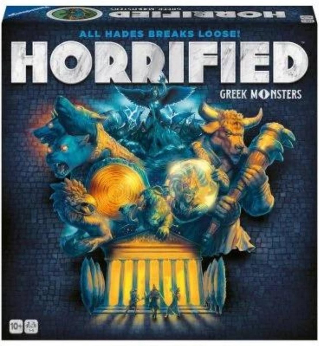 bordspel, Horrified, Griekse mythische wezens, monstervormen, kelderscène