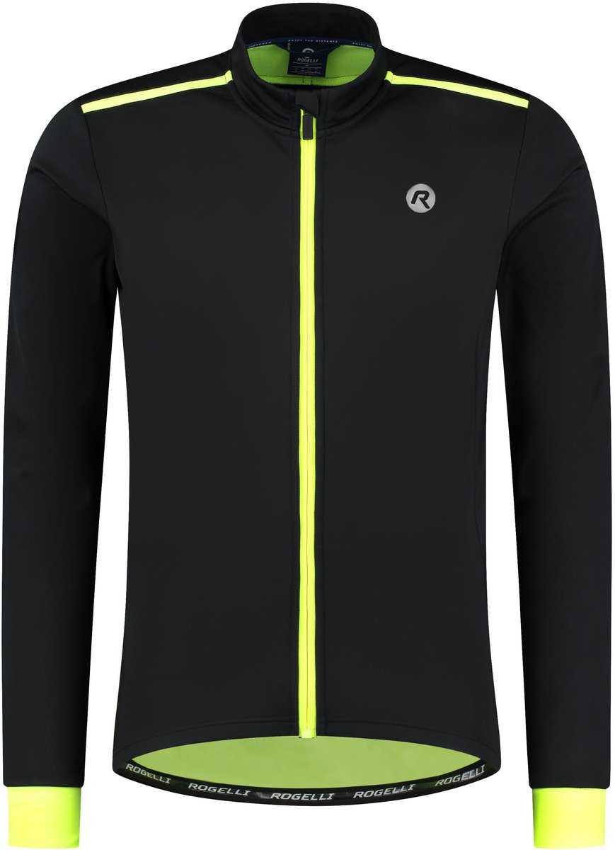 Rogelli Maat XL  Core Heren Fietsjack - Winter - Waterafstotend - Zwart/Fluor