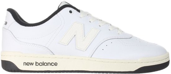 sneaker, wit, leer, laag-slof, new balance