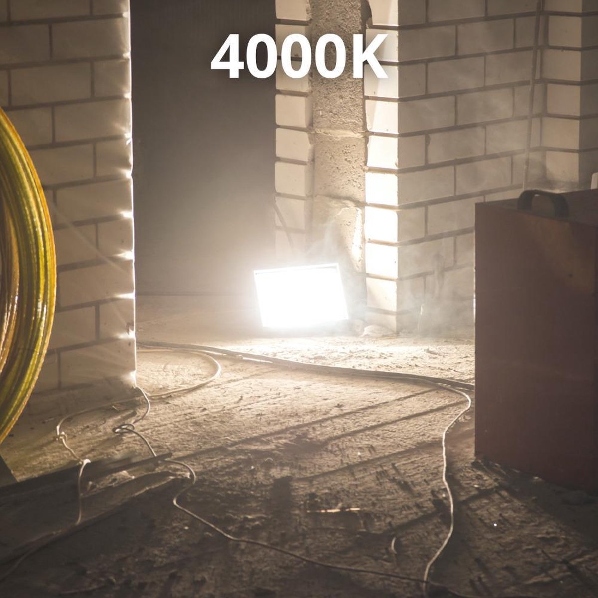 Noxion LED Breedstraler Beam Zwart 80W 8000lm 100D - 840 Koel Wit | IP66 - Asymmetrisch.