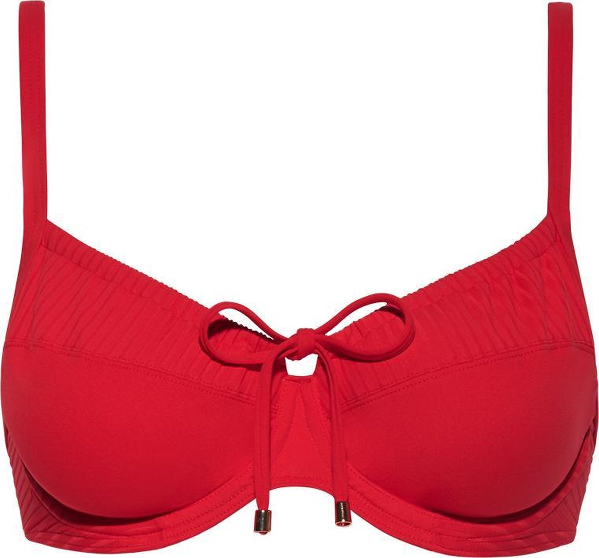roze, red, bikini top, strapless?