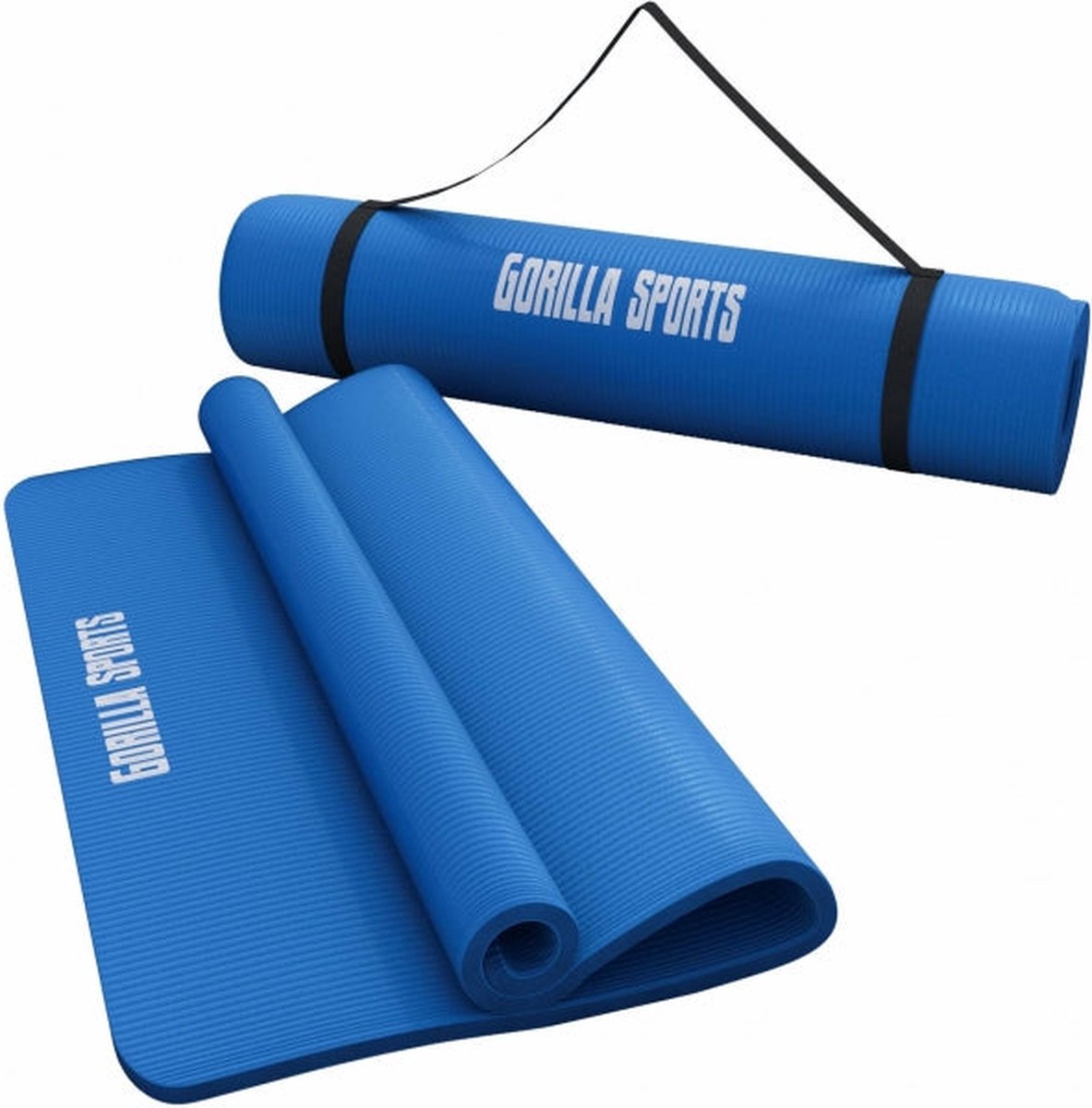 yoga mat, fitness mat, blauw mat, yoga vloer, Gorilla Sports