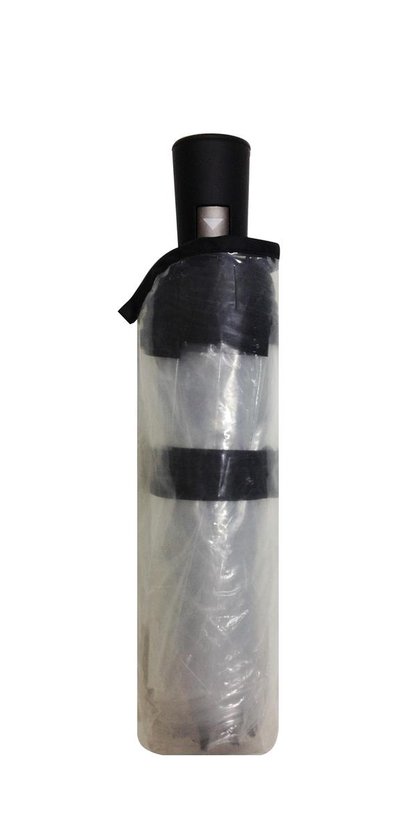 Smati Transparant Basic Paraplu - Transparant - Opvouwbaar - Stormbestendig - Zwart - Ø100cm