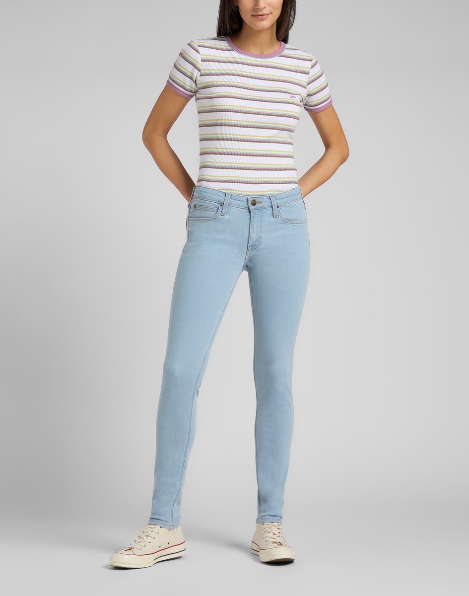 Lee Dames Stripe Tee shirt - Maat XS - Gemengde Kleuren