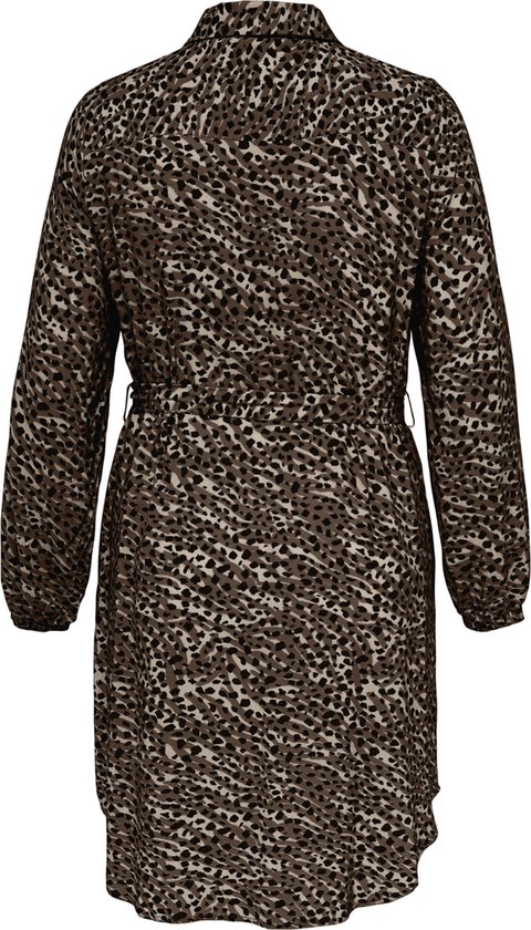 ONLY - Maat 48 - CARMAKOMA CARLOLLILISE LS SHIRT DRESS AOP BF Dames Jurk