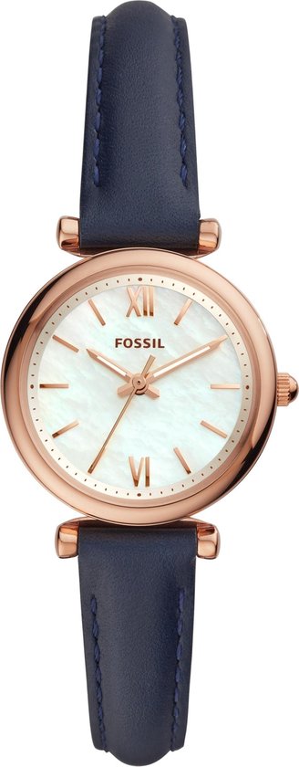 Fossil Carlie ES4502 Dameshorloge 28 mm - Rosékleurig