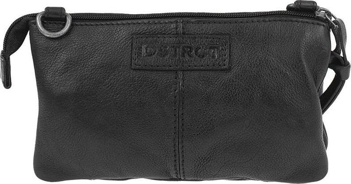 DSTRCT Harrington Road Leren Schoudertas / Crossbodytas / Clutch - Zwart