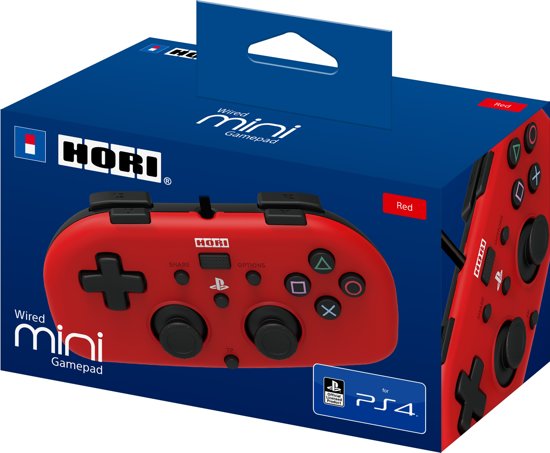 Hori PlayStation 4 Mini Gamepad - Kids Controller - Official Licensed - Rood