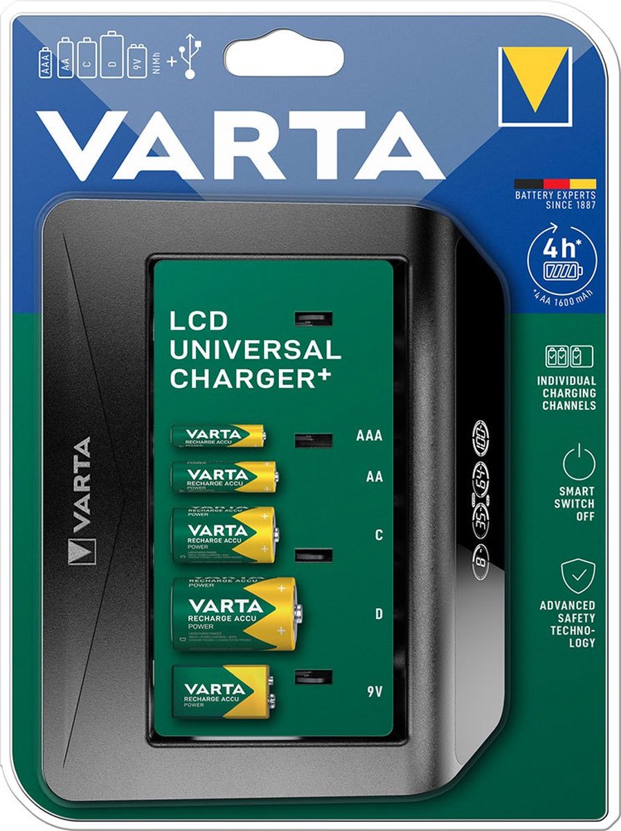VARTA - LCD Universele Batterijlader - 57688101401