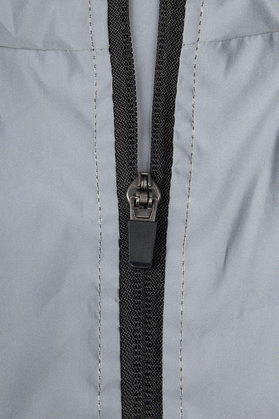 Avento Maat M Reflecterend Hardloopjack Heren - Zilver 