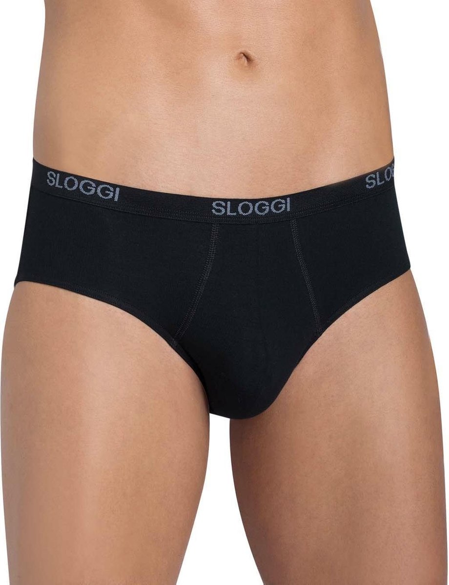 sloggi men Basic Heren Midi slip -  XL - 2pack - Zwart