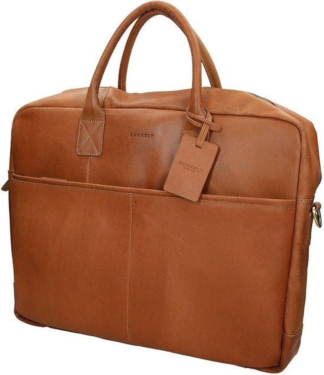 Burkely Vintage Max Big Worker 17'' - Schoudertas - Cognac
