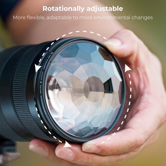 K&F Concept 58mm Kaleidoscope Nano-B filter refractie psychedelisch special effects