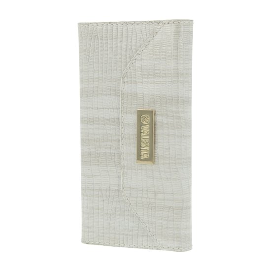 8513-b334-428a-967a-99db616de4a5 Valenta - luxe booktype wit metallic lakleer - iPhone 4