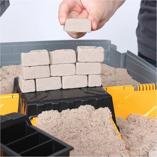 Bouwplaats-speelset met kiepwagen en kraan - Creatief spelen met Kinetic Sand