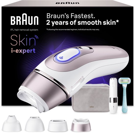 Braun IPL Smart Skin i·expert - IPL ontharingsapparaat - PL7432 - Ontharing Voor Thuis - Met Gratis App - 4 Slimme Koppen