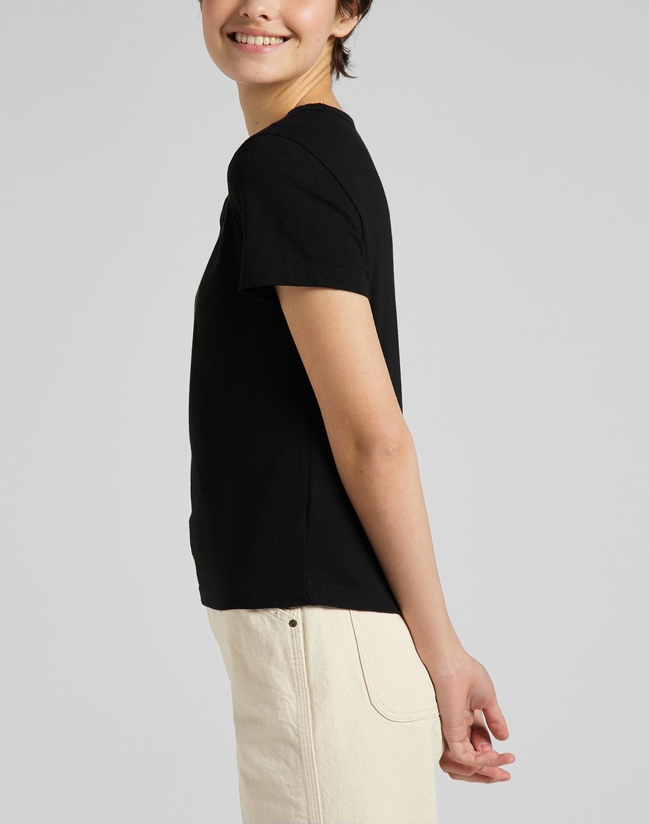 LEE Slim Cropped - Maat S - Black Dames T-shirt