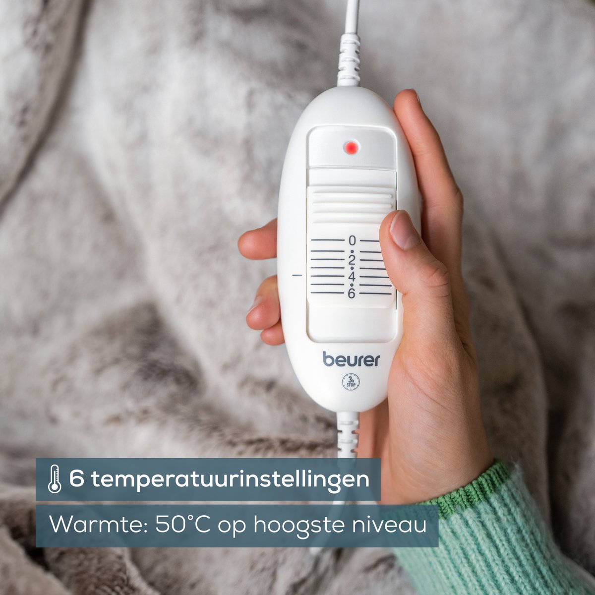Beurer Warmtedeken - 180 x 130 cm | HD 75 Nordic | 6 Warmtestanden