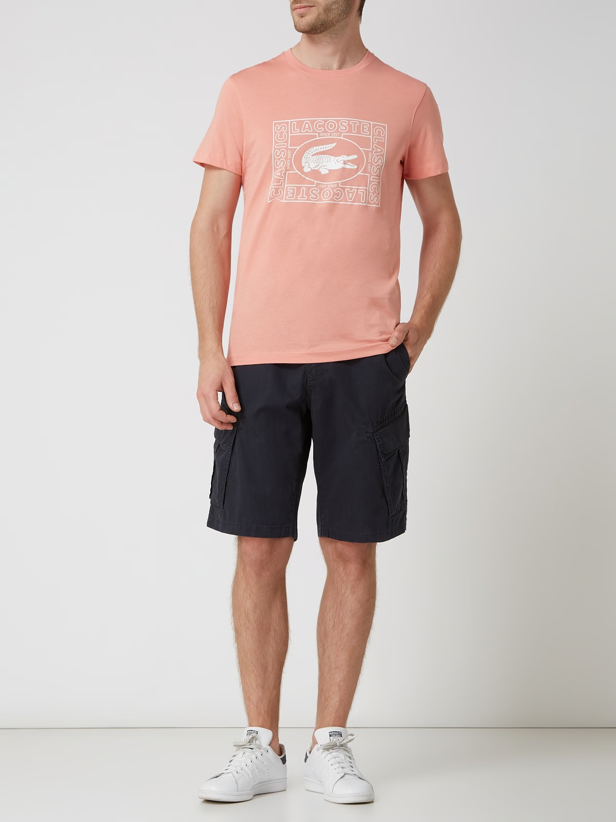 Lacoste - Maat M - T-shirt met logoprint