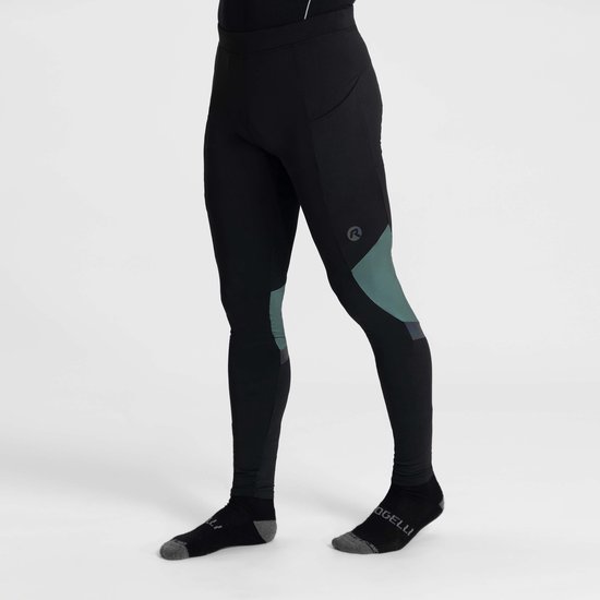 Rogelli Maat 2XL  Echo Hardloopbroek - Winterbroek Heren - Black, Petrol Green