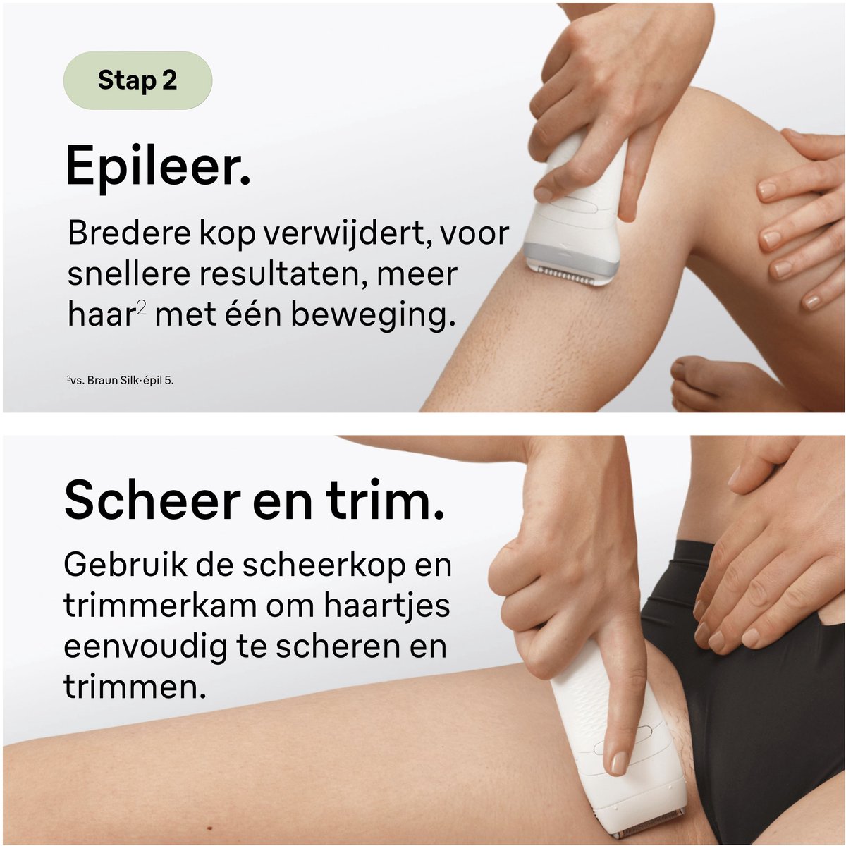 Braun Silk·épil 7 SkinSpa 7-081 - Wet & Dry Epilator - Langdurig Gladde Huid - Brede Kop - Massagepad, Ladyshave Scheerkop en Trimmerkam