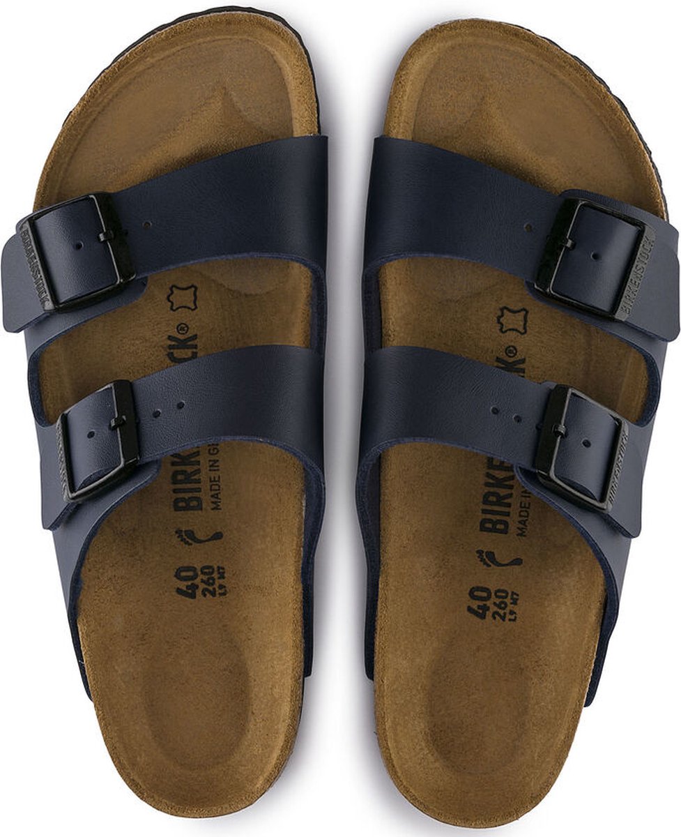 Birkenstock - Maat 41 - Arizona BF Regular Heren Slippers - Blue