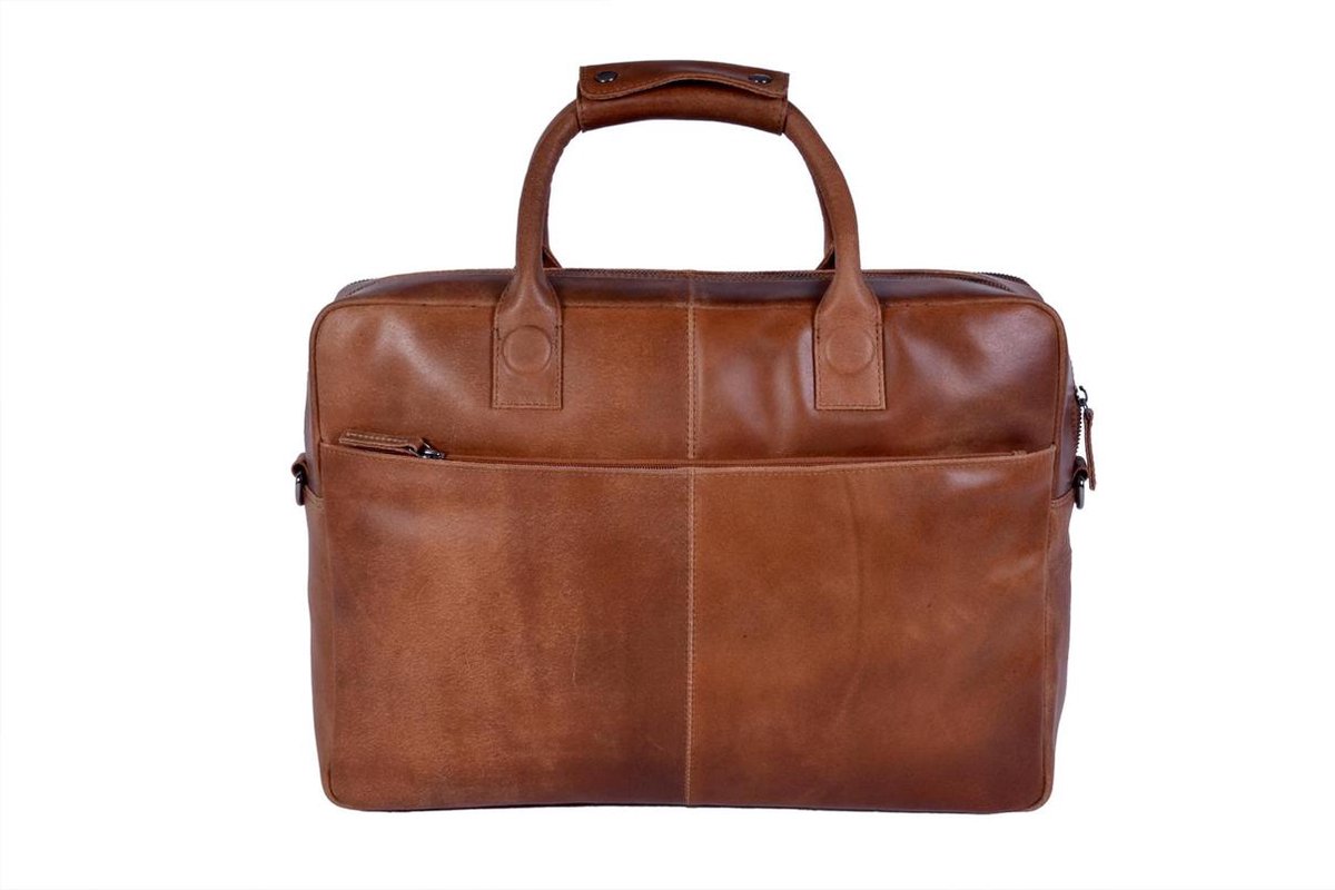 DSTRCT Fletcher Street Laptoptas - 17 inch - Cognac
