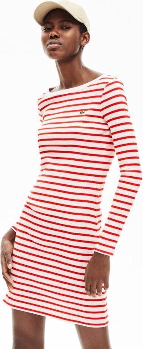 Lacoste Dames Jurk - Flour/Corrida - Maat 40