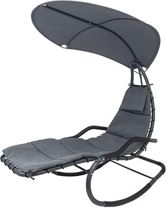 Schommelstoel met parasol - Donkergrijs