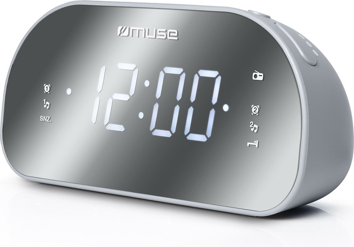 wekker, digitale klok, alarm, LED-Display, spiegelklok