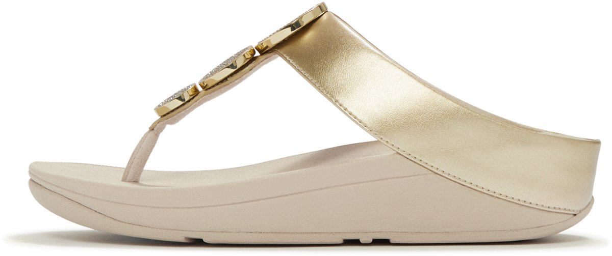 FitFlop - maat 37 - Halo Bead-Circle Metallic Dames Metallic