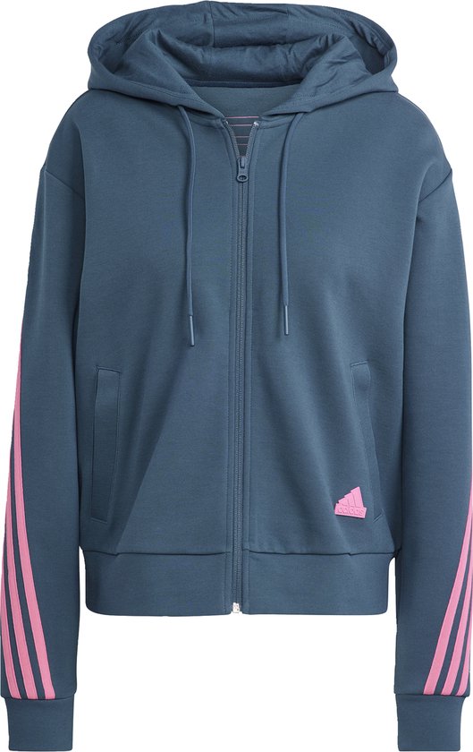 adidas Maat L  Sportswear Future Icons 3-Stripes Ritshoodie - Dames - Turquoise