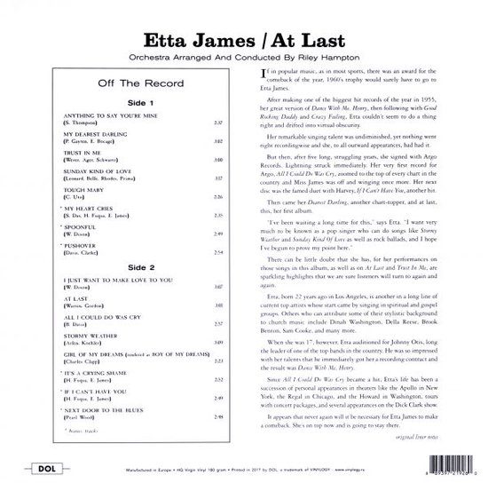 Etta James - At Last! LP