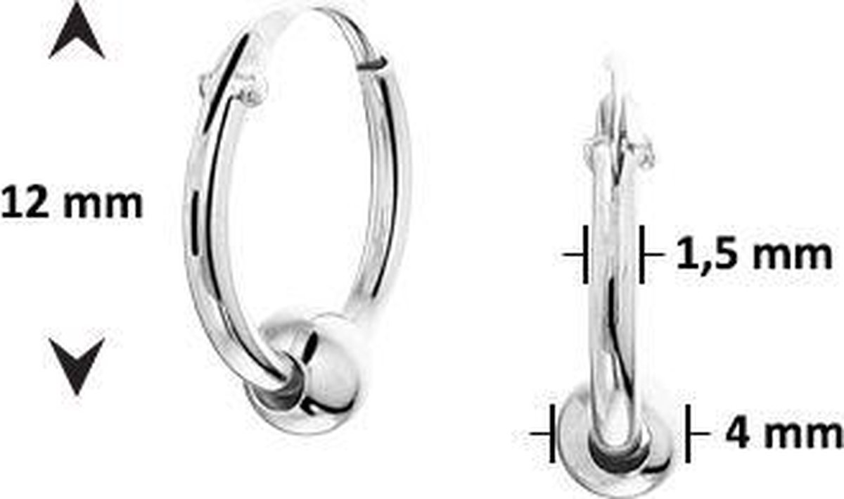 The Jewelry Collection - Oorringen Bol - Zilver