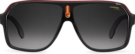 zonnebril, pilotenbril, zwarte montuur, grijs verloopglas, oversized montuur