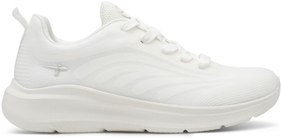 sneaker, witte sneaker, giant schaalzool, mesh bovenwerk, witte randen