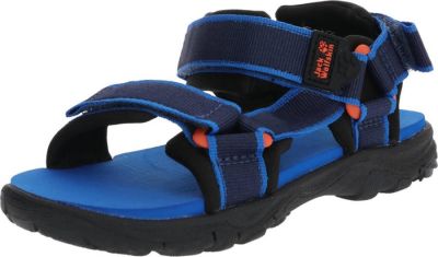 sandal, halsband, blauw, rubberzool, strapensysteem