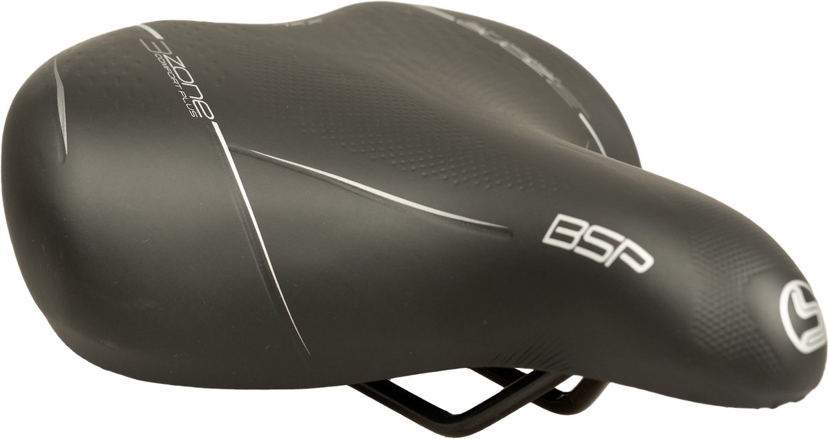 zadel, fiets, zwarte kleur, comfort zadel, neon accent?