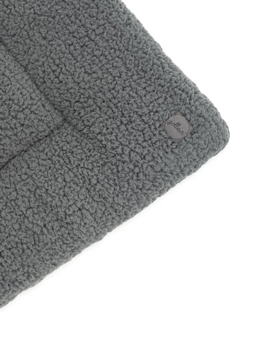Jollein Boxkleed Teddy 80x100cm - storm grey
