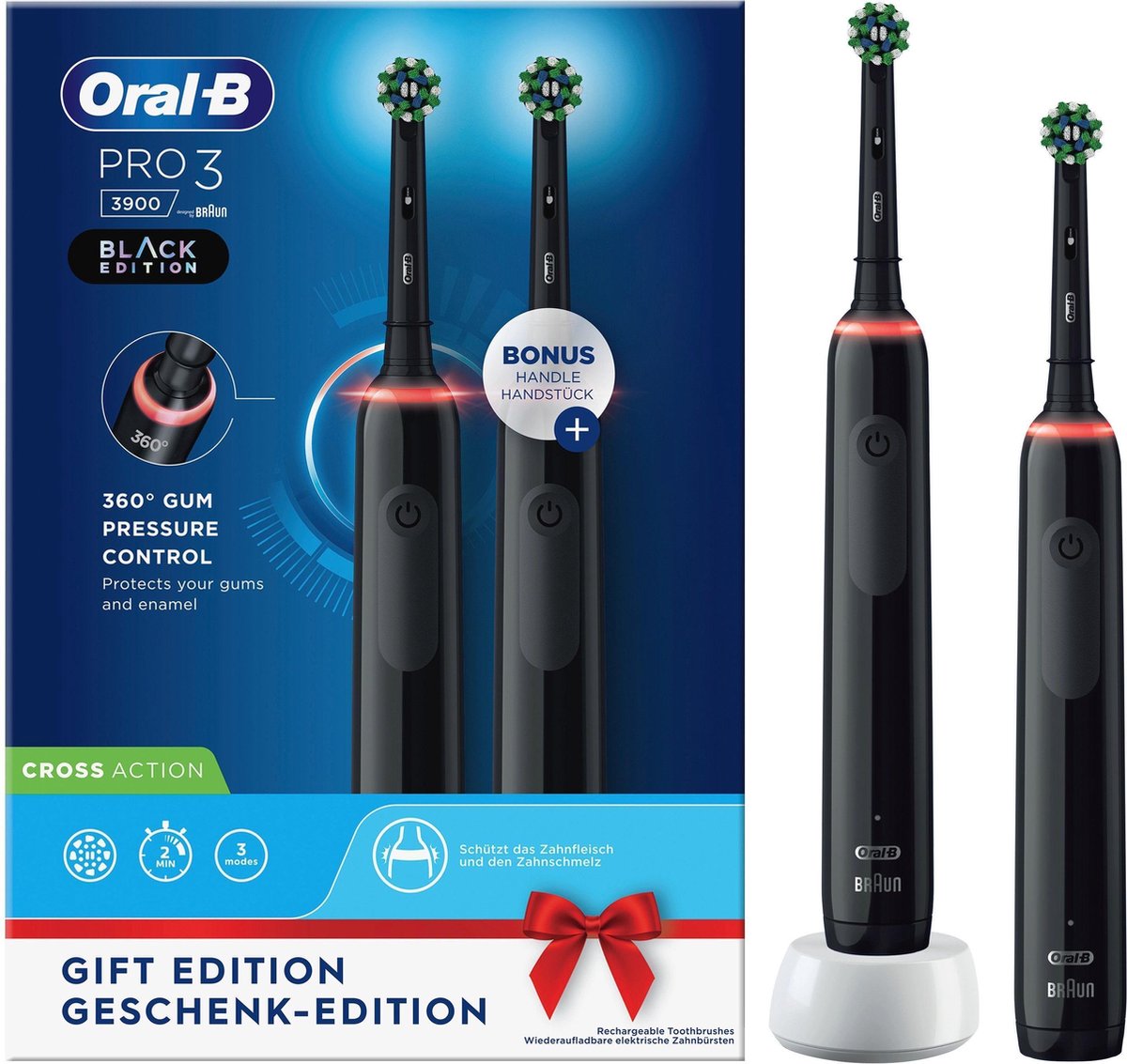 Oral-B Pro 3 3900 - Elektrische Tandenborstels Duoverpakking