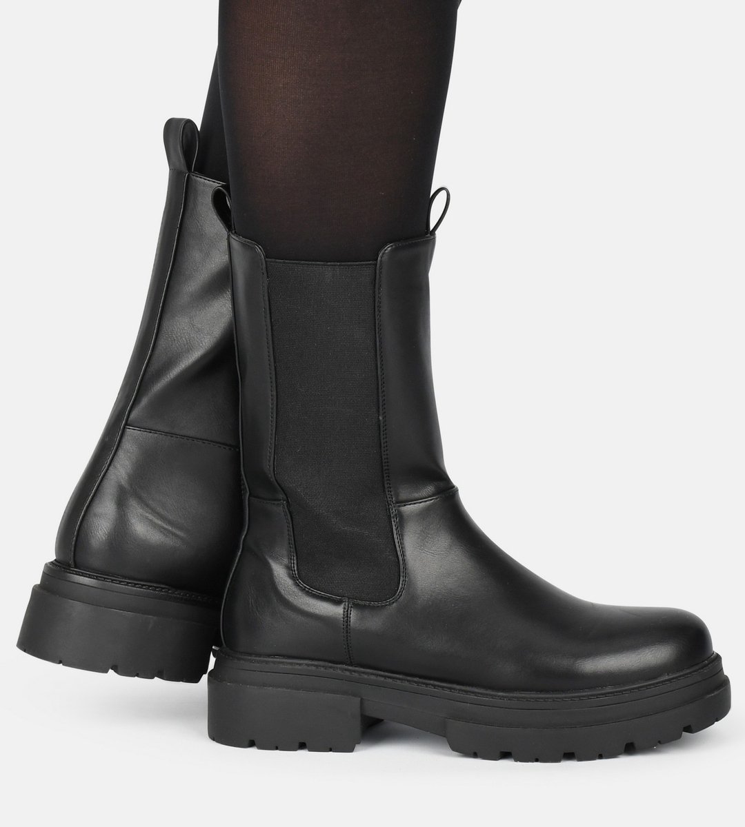 POSH by Poelman - maat 40- CHELLY Dames Chelsea Laarzen - Zwart