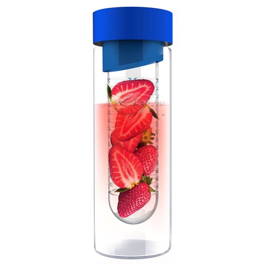 Asobu Flavour It Drinkbeker - Glas - Incl Fruitinfuse - 480 ml - Blue/Blue